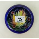 Moorcroft round dish: Moorcroft 1950s round decorated in the leaf and berry design.