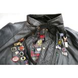Un Usual Waxed Cotton & Leather Belstaff Motorcycle jacket: size approx M with rear collar,