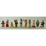 Royal Doulton Bunnykins to include: Seaside DB177, Airman DB199, Magician DB159, Judge DB188,