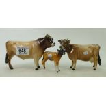 Beswick Jersey family to include: Bull 1422,
