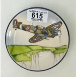 Moorcroft Flying Colours Spitfire Coaster: Diameter 10cm,