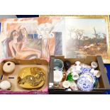 A large mixed collection of items to include: Studio Pottery , Victorian pottery items,