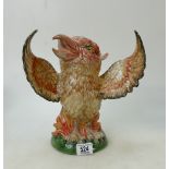 Kevin Francis / Peggy Davies large limited edition Grotesque bird The Phoenix: Sandy / Orange