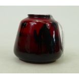 Royal Doulton flambe miniature vase : Royal Doulton Flambe minature vase decorated with dessert