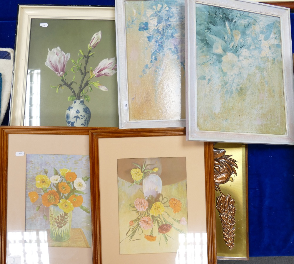 A collection of framed prints: with still life study theme(6)