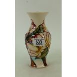 Moorcroft Frangipani Pattern Vase: height 20,