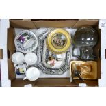 Tray containing collection of ceramics; Group including Royal Doulton coffee set,