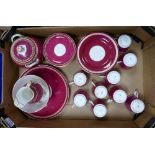 Copeland Spode D8228 patterned Tea Set: damage to jug noted