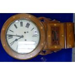 Mahogany Cased Drop Dial Wall clock: 8 day movement,