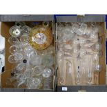 A collection of early 20th century and later glassware(2 trays):