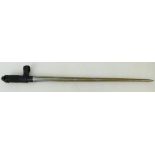 SKS Military Spike Bayonet: Bayonet with original mountings, length 38cm.