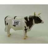 Beswick Ayrshire Bull 1454B (restoration to both horns)