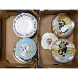 A large collection of decorative wall plates to include: Royal Doulton Balloon plates,