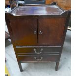 Mahogany Night stand: 2 door with folding front drawer