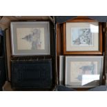 A mixed collection of items to include: framed prints of London,