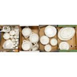 A large collection od Royal Doulton white Nile patterned dinner ware: including Tea set,