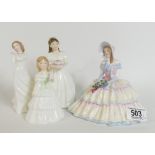 Royal Doulton Lady figures: Daydreams HN1731(seconds), Julie HN2995,