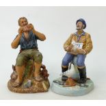 Royal Doulton seconds matt figures: Seafarer HN2435 and Dreamweaver HN2283(2)