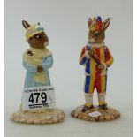 Royal Doulton Bunnykins figures Punch: DB234 and Judy DB235 .