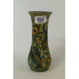 Moorcroft Peacock Feather Vase: height 20cm