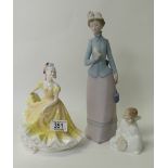 A collection of figures to include: LLadro Girl with Posie,