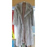 White Fox 3/4 length fur jacket: approx size 8