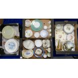 A collection of mixed pottery items including part tea sets,
