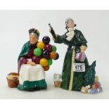 Royal Doulton Figurine Christmas Parcels HN2851: together with The Old Balloon Seller HN1315 (2)