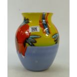 Poole pottery art vase: Poole pottery large art vase decorated in yellow.