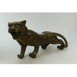 A Large Bronze Figure of a tiger: