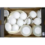 A large collection of Royal Doulton English Renaissance tea ware to include: 2 part tea sets,