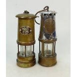 Protector Type 6 Miners Lamp Eccles Manchester: together with later welsh made tourist item(2)