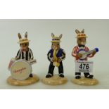 Royal Doulton Bunnykins Figures from the Jazz Band Collection:Figures comprising Drummer DB250