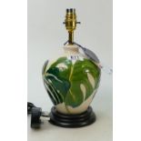 Moorcroft Swiss Cheese Plant Lamp Base: trial piece,