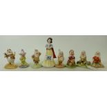 Royal Doulton Snow White and the Seven Dwarfs figures: