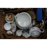 A mixed collection of items to include: Wedgwood Bianca teapot,