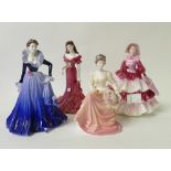 Coalport Lady figures: Lady in Lace, Daphne,