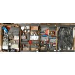 A very large collection of Model Train accessories to include: track, houses ,