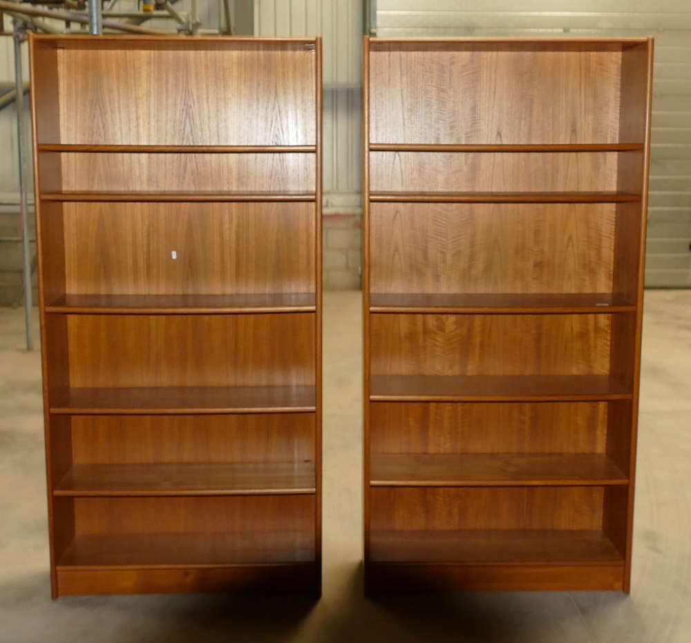 2 Large Modern Bookcases: 88cm wide x 30cm deep x 181cm high