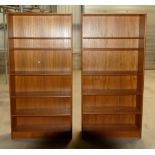 2 Large Modern Bookcases: 88cm wide x 30cm deep x 181cm high