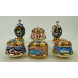 House of Faberge Franklin Mint musical boxes: Sleeping Beauty, Swan Lake, The Nutcracker,