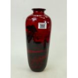 Royal Doulton flambe large vase : Royal Doulton Flambe large vase decorated with country cottage