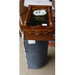 Modern Mahogany cased Westminster Wall Clock: together with Indian made carpet runner(2)