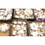 A very large collection of Royal Albert Old Country Rose items to include: Tea set, Dinner Plates,