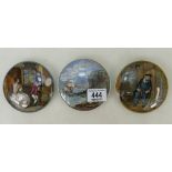 A collection of pratt ware lids: to include On Guard ( chip to inner rim),