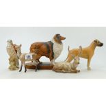 Beswick animals to include Doe Standing: Kestral 2316, Stag lying 954,