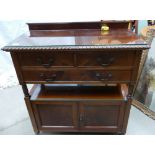 Mahogany Server: An Edwardian mahogany server by a local maker. W92cm x H99cm x D45cm.