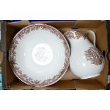 Martha Stewart Burleigh Ware Large wash bowl & Jug: in the Danish Fern design