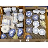 A collection of Wedgwood Jasper ware to include: vases, dishes,