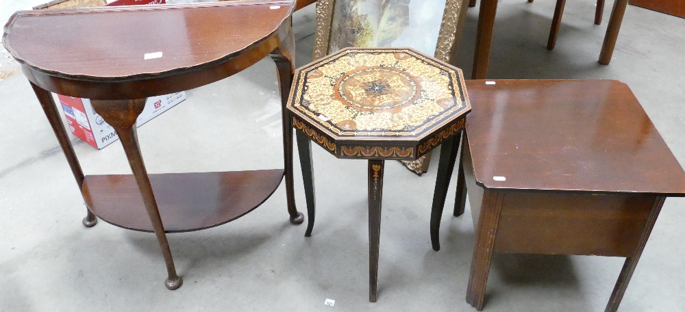 A group of 20th Century small tables.